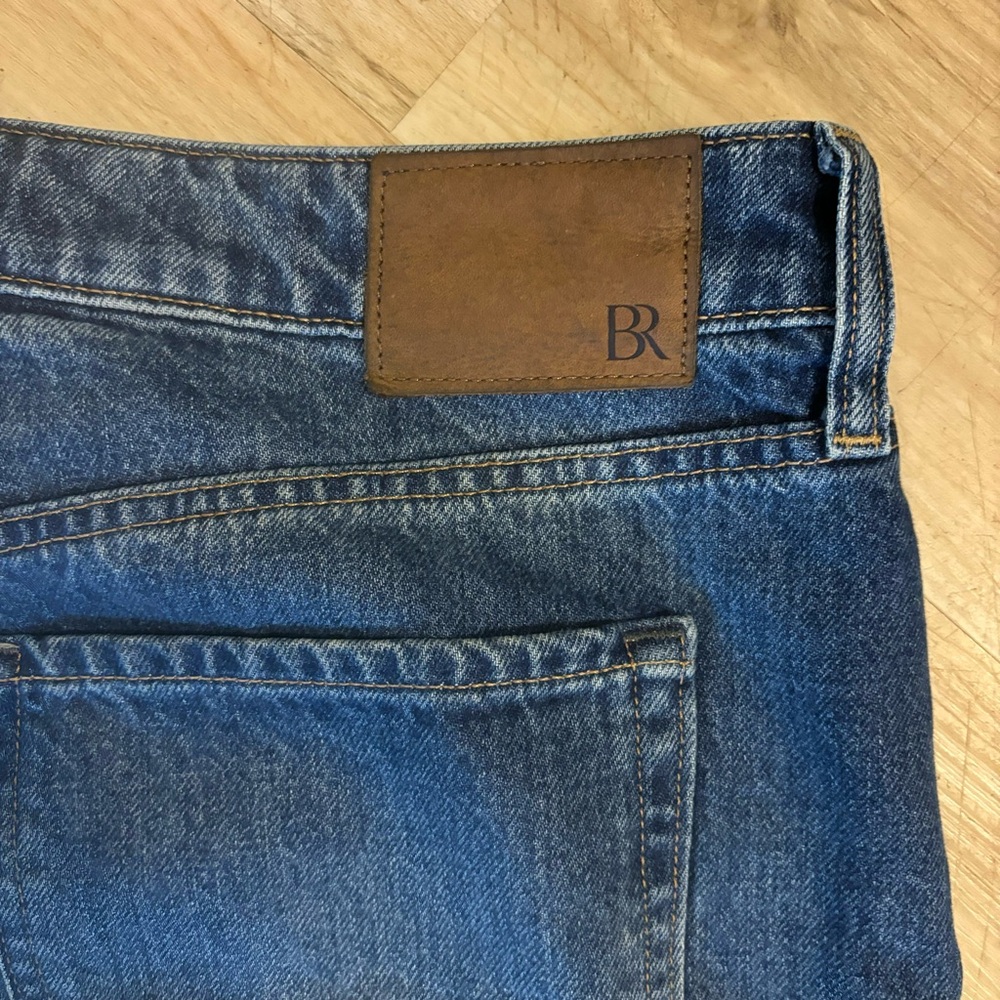 Banana Republic High Rise Wide Leg Button Fly Cropped Jeans SZ 32